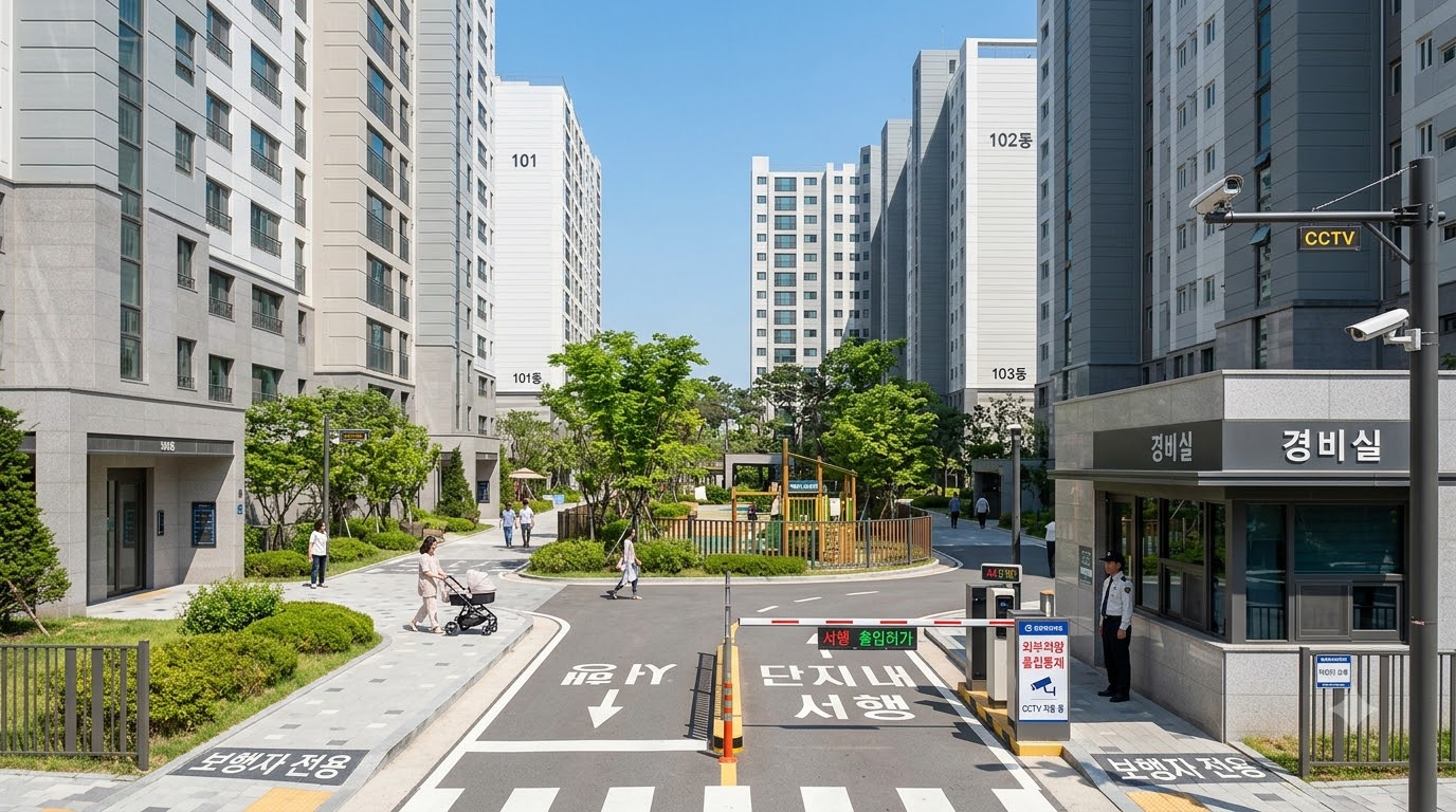 전세가율 90% 이하 안전 기준을 충족하는 아파트 단지 전경